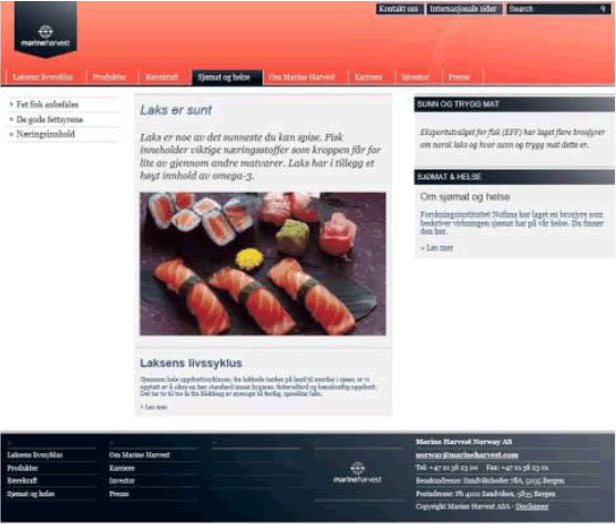 Marine Harvest Norway: Sjømat og helse