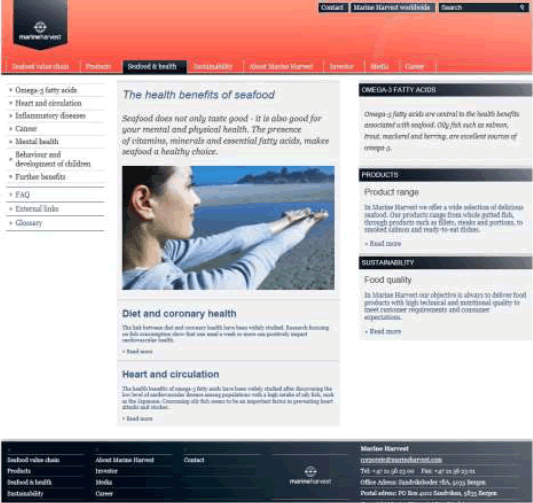 Marine Harvest Norway: Seafood & health