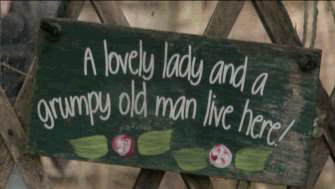Sign in Trevor’s and Mags’ garden