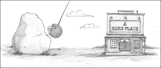 Rock and a hard place